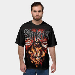 Футболка оверсайз мужская Slipknot - maggots, цвет: 3D-принт — фото 2
