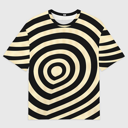 Мужская футболка оверсайз Графические завитки / 3D-принт – фото 1