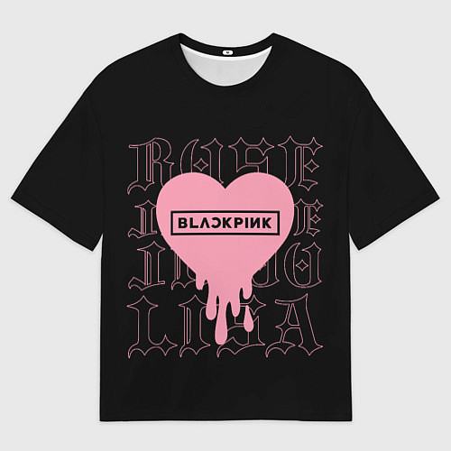 Мужская футболка оверсайз Blackpink: Jisoo Jennie Rose Lisa / 3D-принт – фото 1