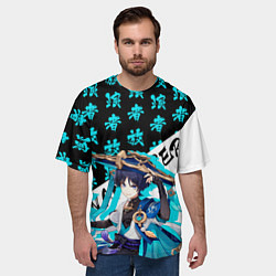 Футболка оверсайз мужская Странник - Геншин Импакт, цвет: 3D-принт — фото 2