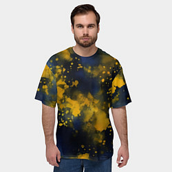 Футболка оверсайз мужская Акварелика в синем, цвет: 3D-принт — фото 2
