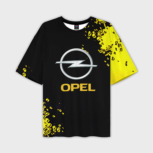 Мужская футболка оверсайз Opel желтые краски / 3D-принт – фото 1