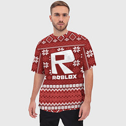 Футболка оверсайз мужская Roblox christmas sweater, цвет: 3D-принт — фото 2