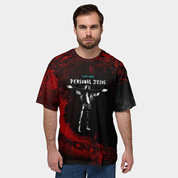 Футболка оверсайз мужская Depeche Mode - personal jesus dave, цвет: 3D-принт — фото 2