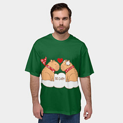 Футболка оверсайз мужская Капибара: be capy, цвет: 3D-принт — фото 2