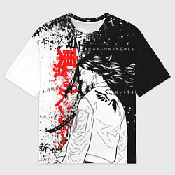 Футболка оверсайз мужская Баджи из вальхаллы - токийские мстители, цвет: 3D-принт