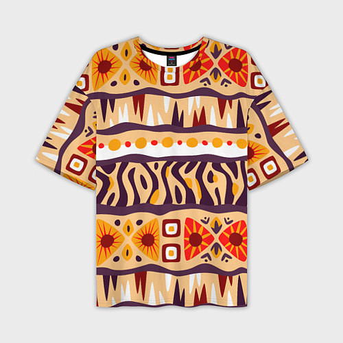 Мужская футболка оверсайз Africa pattern / 3D-принт – фото 1