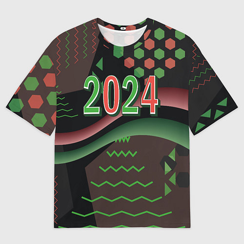 Мужская футболка оверсайз 2024 абстрактный фон / 3D-принт – фото 1