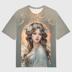 Футболка оверсайз мужская Божественная красавица, цвет: 3D-принт