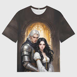 Футболка оверсайз мужская Принцесса и её воин, цвет: 3D-принт