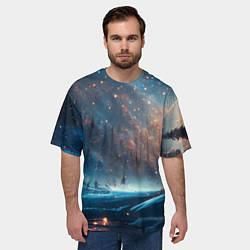 Футболка оверсайз мужская Сказочный лес, цвет: 3D-принт — фото 2