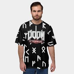 Футболка оверсайз мужская Doom Eternal mars symbol demon, цвет: 3D-принт — фото 2