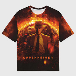Мужская футболка оверсайз Роберт Оппенгеймер и бомба