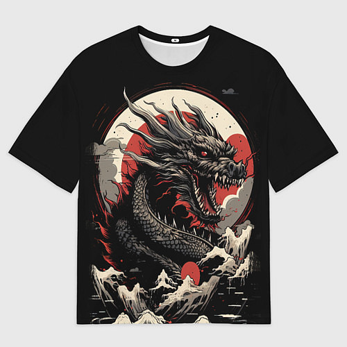 Мужская футболка оверсайз Дракон вечности символ года / 3D-принт – фото 1