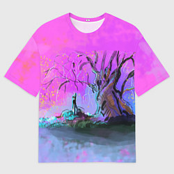 Мужская футболка оверсайз Волшебное дерево