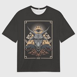 Мужская футболка оверсайз Бафомет 666