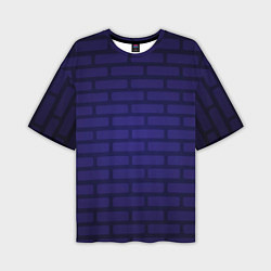 Футболка оверсайз мужская Фиолетовая кирпичная стена, цвет: 3D-принт