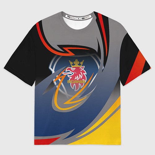 Мужская футболка оверсайз Scania логотип / 3D-принт – фото 1