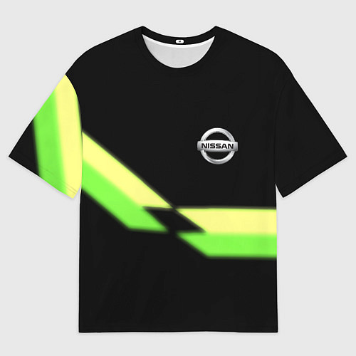 Мужская футболка оверсайз Nissan logo brend auto / 3D-принт – фото 1