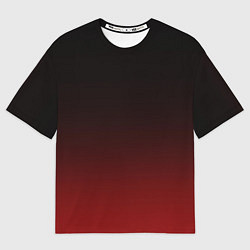 Футболка оверсайз мужская Градиент от тёмного до тёмно красного, цвет: 3D-принт