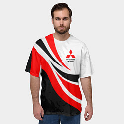 Футболка оверсайз мужская Evo racer mitsubishi - uniform, цвет: 3D-принт — фото 2