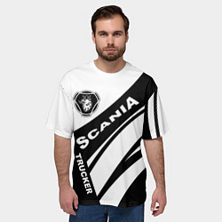 Футболка оверсайз мужская Scania дальнобойщик, цвет: 3D-принт — фото 2