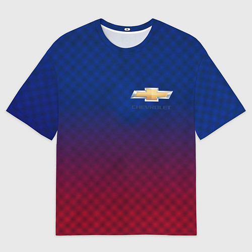 Мужская футболка оверсайз Chevrolet carbon gradient / 3D-принт – фото 1