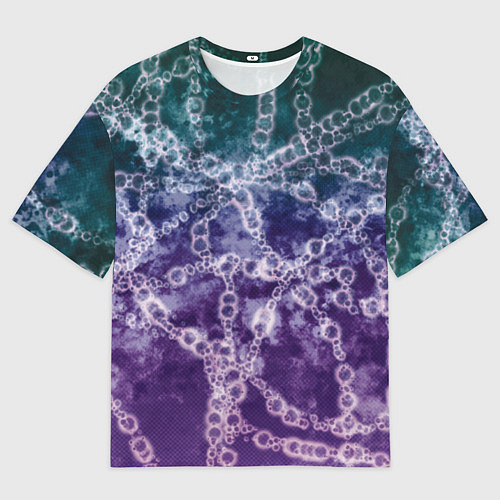 Мужская футболка оверсайз Абстракция - ДНК цепочка / 3D-принт – фото 1