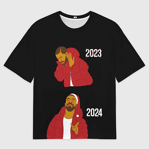 Мужская футболка оверсайз Дрейк 2023-2024 / 3D-принт – фото 1