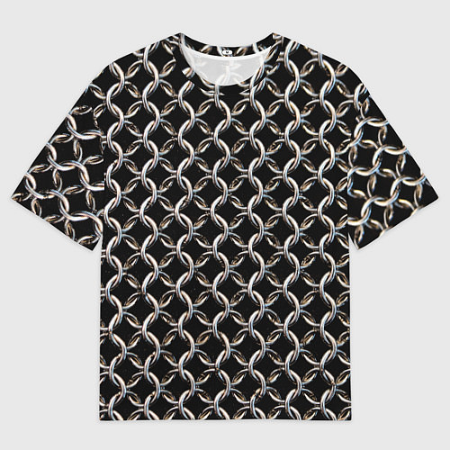 Мужская футболка оверсайз Кольчуга крупная / 3D-принт – фото 1