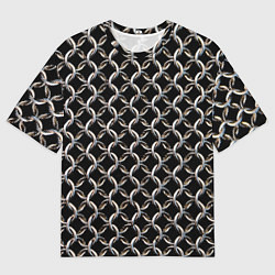 Мужская футболка оверсайз Кольчуга крупная