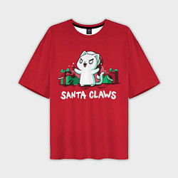 Мужская футболка оверсайз Santa claws