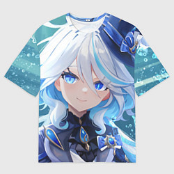 Мужская футболка оверсайз Genshin Impact Furina Smile