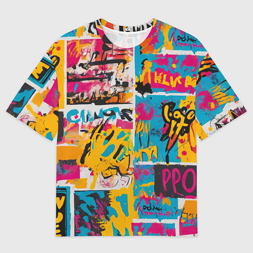 Мужская футболка оверсайз В стиле поп арт / 3D-принт – фото 1