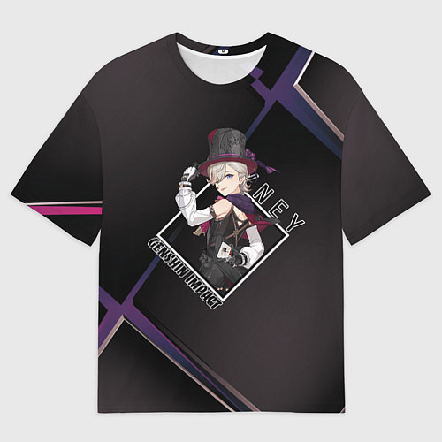 Мужская футболка оверсайз Лини в ромбе / 3D-принт – фото 1