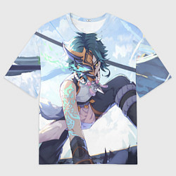 Мужская футболка оверсайз Genshin Impact Сяо Xiao Mask