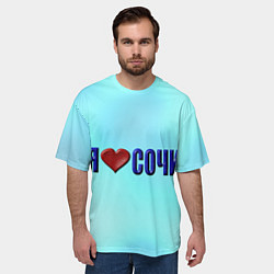 Футболка оверсайз мужская Сочи любимый город, цвет: 3D-принт — фото 2