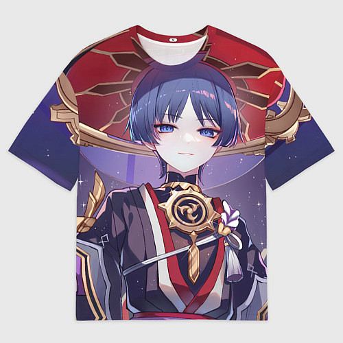 Мужская футболка оверсайз Genshin Impact Scaramouche / 3D-принт – фото 1