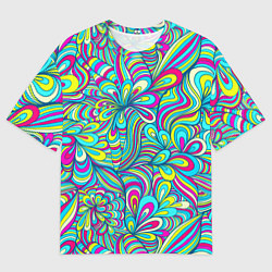 Мужская футболка оверсайз Узоры метаморфозы