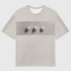 Футболка оверсайз мужская Сад камней: многоточие, цвет: 3D-принт