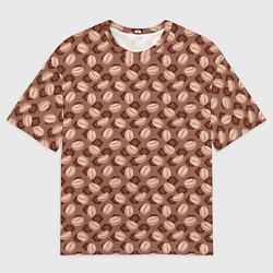 Мужская футболка оверсайз Coffee beans