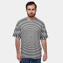 Футболка оверсайз мужская Optical illusion, цвет: 3D-принт — фото 2