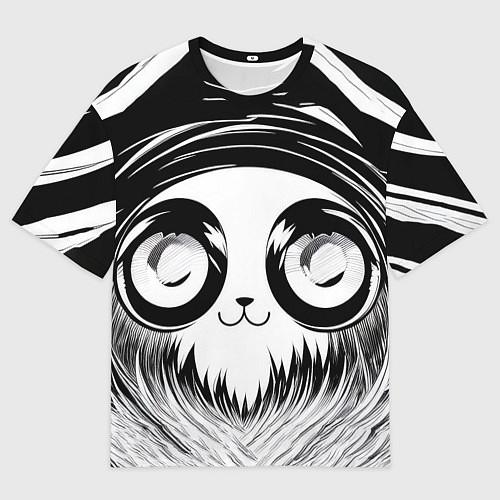 Мужская футболка оверсайз Анимэ котик / 3D-принт – фото 1