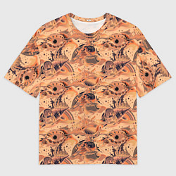 Мужская футболка оверсайз Морские раковины