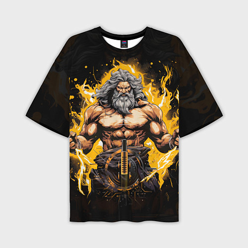 Мужская футболка оверсайз Древнегреческий бог молний и грома Зевс / 3D-принт – фото 1