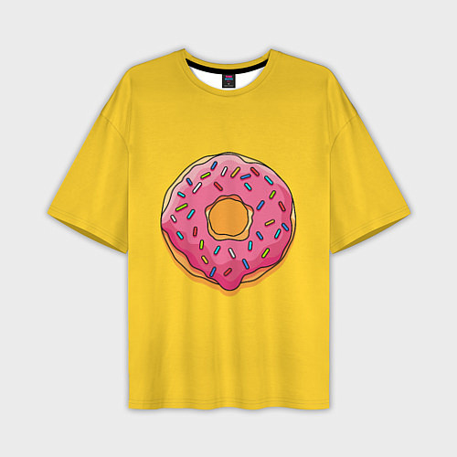 Мужская футболка оверсайз Пончик Гомера / 3D-принт – фото 1