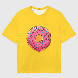 Мужская футболка оверсайз Пончик Гомера