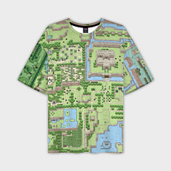 Мужская футболка оверсайз Zelda: карта