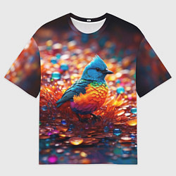 Мужская футболка оверсайз Птичка-Невеличка