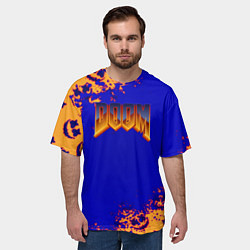 Футболка оверсайз мужская Doom x marshmallow, цвет: 3D-принт — фото 2